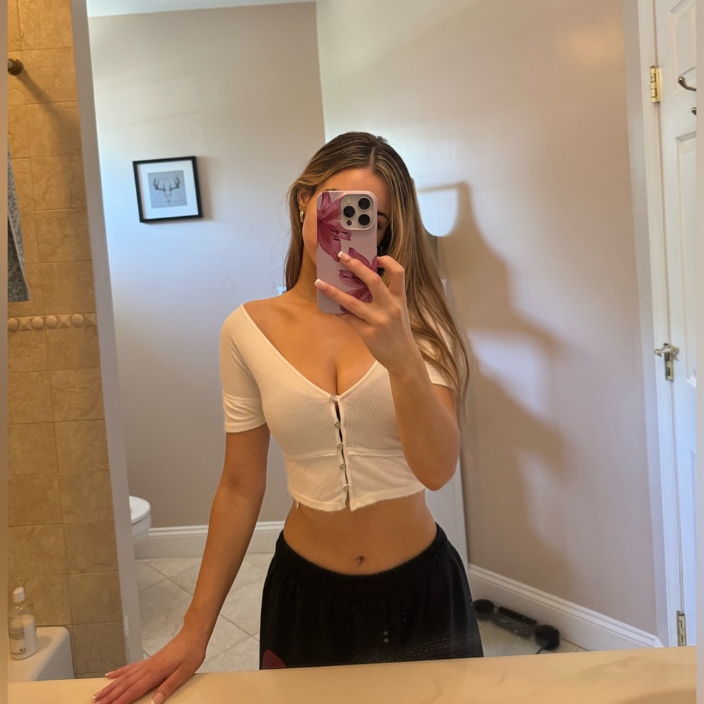 White crop top from Urban Outfitters